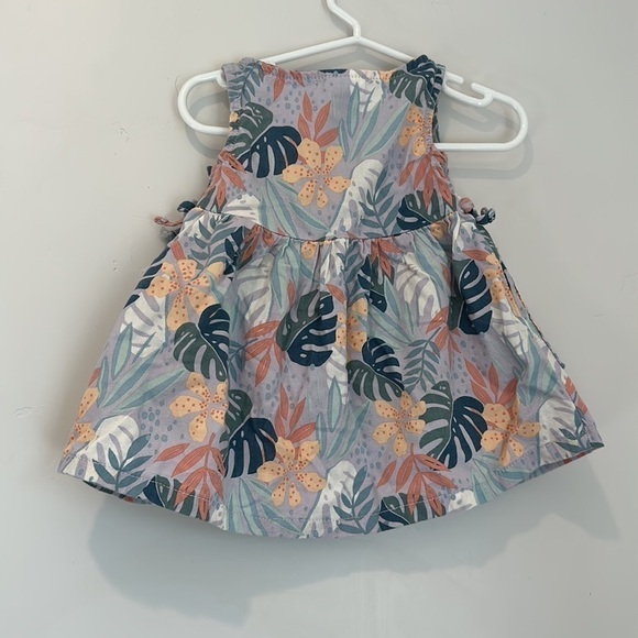Baby Girl Little Co. Lauren Conrad Linen blend Button-Down Dress Tropical 6m - Picture 4 of 4